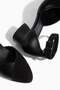 Liora Duo Black Genuine Leather & Suede Women's Short Heeled Shoes 34-43 Size Ankle Strap Comfortable - 7