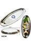 Stainless Steel Platter Kitchen Tray Oval Shape Serving Tray 304 Stainless Steel (60cm 2pc Set) - 2