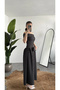 Women's Black and White Polka Dot Boat Neck Midi Dress – Off-The-Shoulder, Waist-Fitted, Stylish & Formal Dress - 6