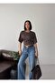 Crew Neck Fitted Waist Brown Polka Dot Cotton Bat Sleeve Blouse Blz99000 - 2
