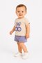 Baby Girl 2-Piece Summer Set Cherry Embossed Embroidered T-Shirt and Shorts 6-9-12-18 Months - 4