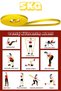 5 kg Resistance Band Muscle Building Rubber Fitness Pilates Cross Training Band Yellow - Lightly Hard - 5