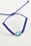 Square Evil Eye Macrame Braided Bracelet - Brown - 2