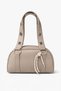 Women's Mink Baguette Bag with Zipper Ring Detail, Stylish Daily Shoulder and Hand Bag