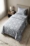 Single Duvet Cover Set with Elastic Sheet Cotton Vintage - 8