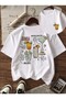 Printed Oversize Cotton Crew Neck T-Shirt with Margarita and Glass Design Tshirt - 2