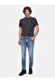 Servando 601 Dar Paça Mid-Waist Light Blue Jean Trousers