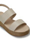 26S-384 Beige Women's Wedge Heel Sandals - 7