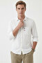 White Comfortable Fit, Wrinkle-Free, Iron-Free Modal Fabric Lycra Men's Shirt 2602633 - 2