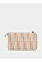 Woven Crossbody Clutch with Bead Trim - 2