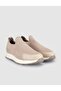 Beige Summer Men's Knitwear Shoes with Leather Detail - 2