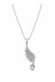 Winged Figure Women's Necklace 316L Stainless Steel with Sparkling Stones Gift - 2