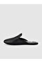 Women's Black Genuine Leather Premium Slippers with Quilted Insole - 4