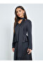 Black Peplum Ruffle Maxi Dress with Tie-Neck - 3