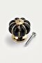 Porcelain Button Handle Black Gilded Gold Color Furniture Drawer Cabinet Handle Handles - 6