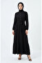 Hakim Collar Belted Viscose Dress 4077-07 Black - 2