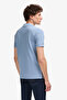 Men's Slim Fit Polo Collar Blue Basic T-Shirt 50322304-Vr036 - 5