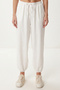 Comfortable Linen Look Shalwar with Pockets Lub0330 White - 4