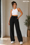 Bürümcük Fabric High Waist Elastic Waist Loose Palazzo Trousers - 2