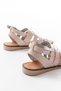 Zri̇n-041 Premium Beige Orthopedic Genuine Leather Women's Sandals - 4