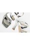 Feliya Women's Silver Patent Leather Single Strap Blunt Toe Evening Dress Shoes - 3