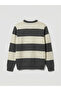 Esvab • Modern & Distinctive Zero Roba Collar Striped Wool Blend Men's Knitwear Sweater - 7