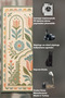 Sdt Pastel Flower Garden Motif Green Background Woven Base Decorative Carpet Sdt1058 - 6
