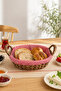 Lio Bread Basket Wicker Bread Basket with Cloth Cover Oval Breakfast Basket Decorative Bread Presentation Basket
