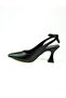 9002 Black Back Bow Heeled Evening Dress Women's Shoes - 3