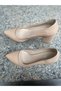 Nude-Colored Outer Material, Leather, Thick-Heeled Women's Shoes