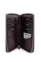 3016 Road Patterned Claret Red Zippered Unisex Genuine Leather Wallet - 2