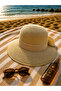 Women's Ribbon-Detail Straw Hat