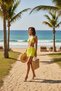 Women's Highlighter Shorts and Tie-Waist and Neck Bikini Set - 2