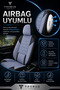 Toyota Corolla Sedan 2002+ Compatible Nova Series Thai Feather Lumbar Support Light Blue Black Premium Seat Cover - 4