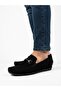 Men's black genuine leather flexible sole casual loafer - 2