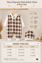 طقم من قطعتين من بذلات الأطفال الذكور بتصميم منقوش وربطة عنق - 4