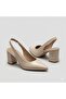 (Pine Cone) Closed Toe Thick Heeled Women's Shoes Ten - 5