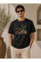 Men's Motorcycle Printed T-Shirt Crew Neck Short Sleeve Summer T-Shirt - Black - 3