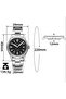 39mm Steel Band Men's Wristwatch Ad2070 Blue - 2
