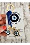 Turtle Figured Evil Eye Bead Keychain – Symbol of Luck & Protection - 2