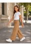 50905-26 Girls' Wide-Leg Pants and Printed White T-Shirt Set Comfortable Casual Summer Outfit - 2