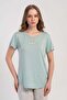 Round Neck Short Sleeve Pajama Set Light Green-512177 - 4