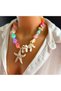 Colorful Bead Necklace,Starfish Necklace,Trendy Necklace,Designer Necklace,Women's Jewelry,Bohemian Necklace,Gift for Women - 2