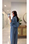 Zr Wion Blue Denim Shirt with Pocket Detail - 4