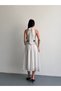 Halter Neck Polka Dot Belted Chiffon Dress - 6