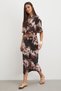 Brown mocha tie dye cropped shirt - 3