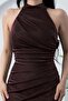 Halter Neck Slit Glitter Dress Drp0013 - 3
