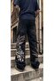 Harajuku Samurai Sakura Flower Embroidered Y2K Unisex Baggy Pants