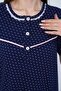 Large Size Short Sleeve Women's (Mom's) Nightgown Polka Dot Patterned Mother's Nightgown 100% Cotton - 4
