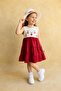 Girl's Cherry Embroidered Hat and Dress - 5